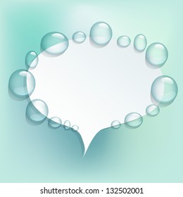 Abstract background with water drops and place for your text