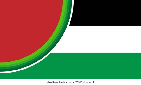 Resumen de fondo con Melón de Agua y Color Blanco y Rojo Verde Negro, adecuado para la presentación y la plantilla de afiches, paz a palestina o gaza.