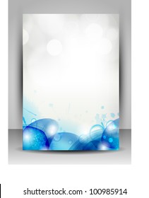 Abstract background water splash, green leaves with space for your text. can be use as flyer, banner or poster. vector illustration in EPS 10. Save water and trees concept