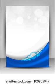 Abstract background water splash, green leaves with space for your text. can be use as flyer, banner or poster. vector illustration in EPS 10. Save water and trees concept