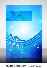 Abstract background water splash and space for your text. can be use as flyer, banner or poster for save water concept and other purpose. EPS 10.