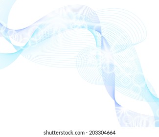 Abstract background in water wave style. Vector illustration with transparency and meshes  EPS 10.