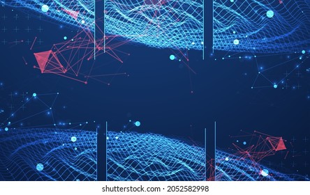 Abstract background. Water wave texture in the middle of the square.