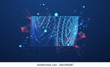 Abstract background. Water wave texture in the middle of the square.