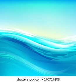 Abstract background. Water wave transparent surface, vector illustration eps 10.