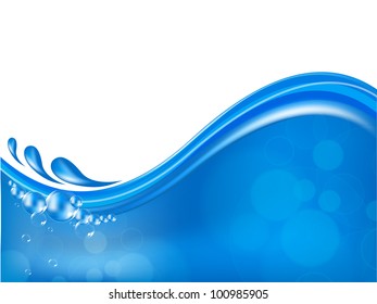 Abstract background with water waves and sun light. can be use as flyer, banner or poster. vector illustration in EPS 10. Save water concept.