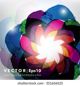Abstract background. Watercolor and acrylic brush strokes on white background with place for your text. Can be used for poster, brochure, flyer and advertisement material. Vector illustration. Eps10.
