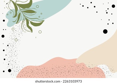 Abstract background watercolor art botanical line art wallpaper background vector. Luxury cover design with text, golden texture and brush style.