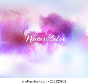 Abstract Background with Watercolor banner, vector illustration