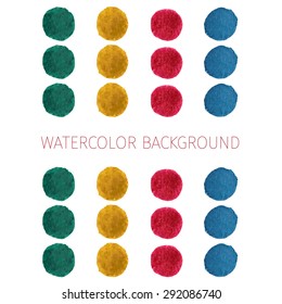 abstract background with watercolor figures. Vector