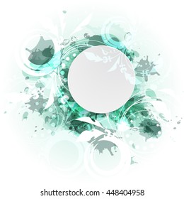 Abstract background. Watercolor and floral pattern.