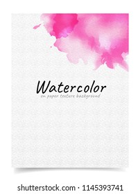 Abstract background with watercolor on paper textures, vector and illustration design.