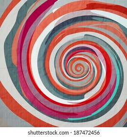 abstract background with watercolor spiral on paper texture