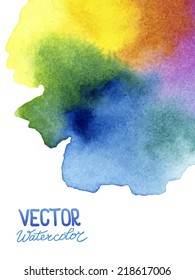 Abstract background with watercolor splash. Vector illustration
