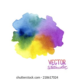 Abstract background with watercolor splash. Vector illustration. Original raster image: ID 259542872