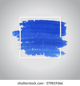 Abstract background Watercolor stroke with White Frame. Vector illustration.