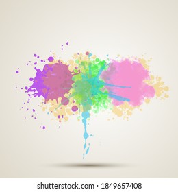 Abstract background with watercolour splatter design