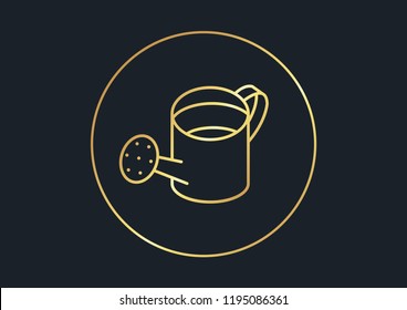 abstract background for Watering can,gold color,vector illustrations
