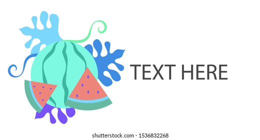 Abstract background watermelon illustration of vector color cover design