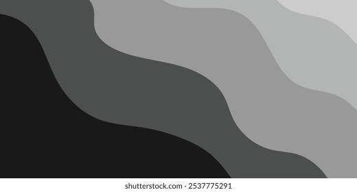abstrakter Hintergrund Welle schwarz grauer Ton Vektor