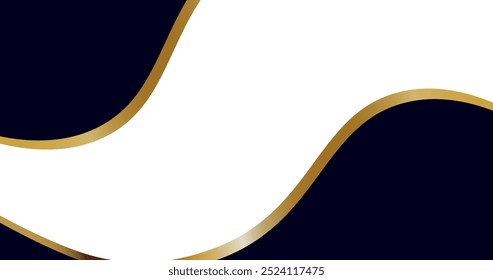 Fondo abstracto de la onda azul y dorado