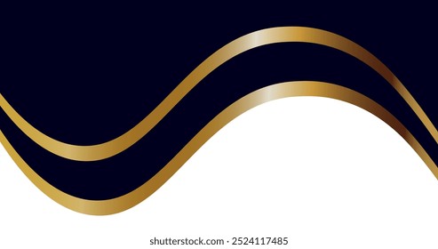 fundo abstrato onda azul drack e dourado