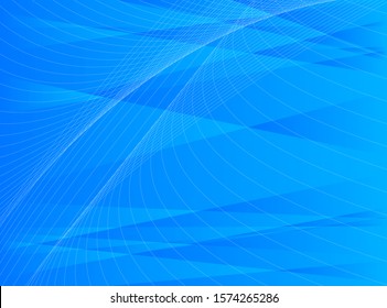 Abstract Background With Wave Blue Gradient Shape. For Futuristic Ad, Booklets. Vector Illustration with Color Gradient