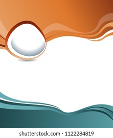 Abstract background with wave - brochure design or flyer