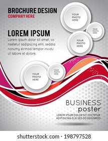 Abstract background with wave - brochure design or flyer