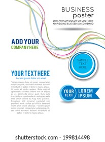 Abstract background with wave - brochure design or flyer