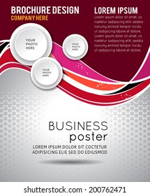 Abstract background with wave - brochure design or flyer