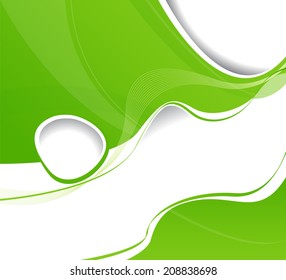 Abstract background with wave - brochure design or flyer