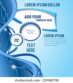 Abstract background with wave - brochure design or flyer