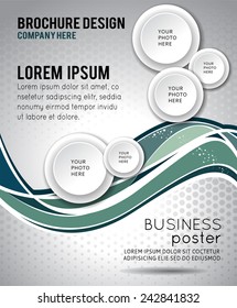 Abstract background with wave - brochure design or flyer
