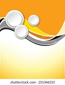 Abstract background with wave - brochure design or flyer