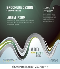 Abstract background with wave - brochure design or flyer