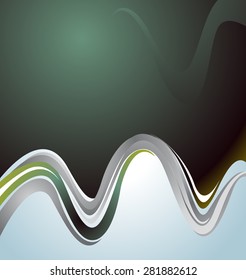 Abstract background with wave - brochure design or flyer