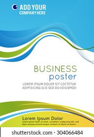 Abstract background with wave - brochure design or flyer