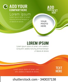 Abstract background with wave - brochure design or flyer
