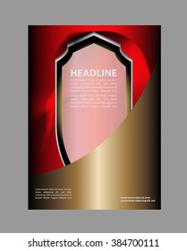 Abstract background with wave - brochure design or flyer
