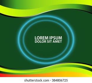Abstract background with wave - brochure design or flyer

