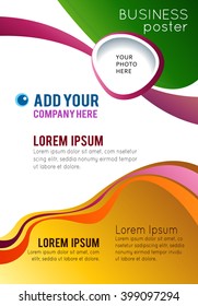 Abstract background with wave - brochure design or flyer