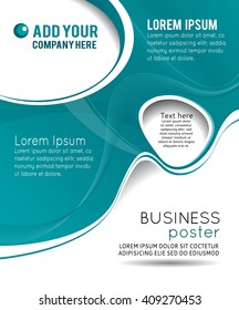 Abstract background with wave - brochure design or flyer