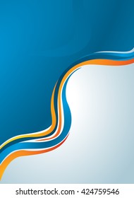 Abstract background with wave - brochure design or flyer