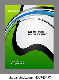 Abstract background with wave - brochure design or flyer
