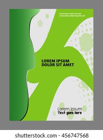 Abstract background with wave - brochure design or flyer
