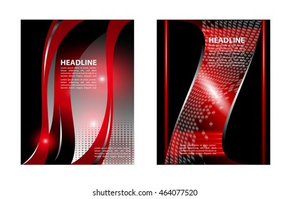 Abstract background with wave - brochure design or flyer
