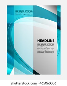 Abstract background with wave - brochure design or flyer
