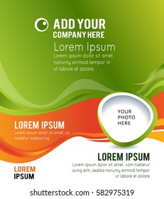 Abstract background with wave - brochure design or flyer