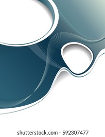 Abstract background with wave - brochure design or flyer